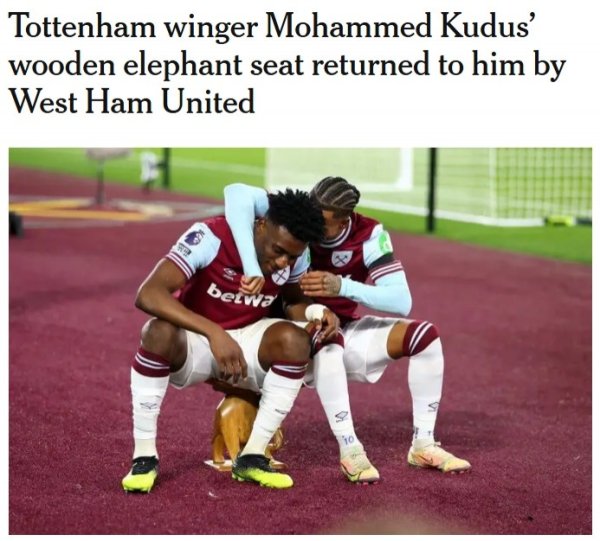 Very loving! West Ham returns Kudus  stool for celebrating his goal