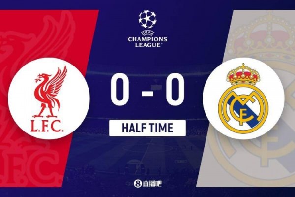 Halftime - Liverpool temporarily 0-0 Real Madrid. Szoboszlai was blocked in a single shot by Courtois.